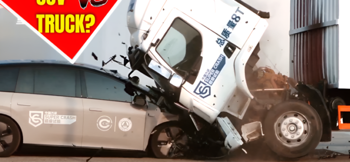 Watch Li Auto i8 Lift a Truck Off the Ground in Crash Test
