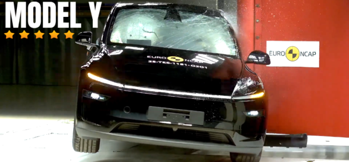 The 2025 Tesla Model Y Gets Nearly Perfect Crash Test Scores